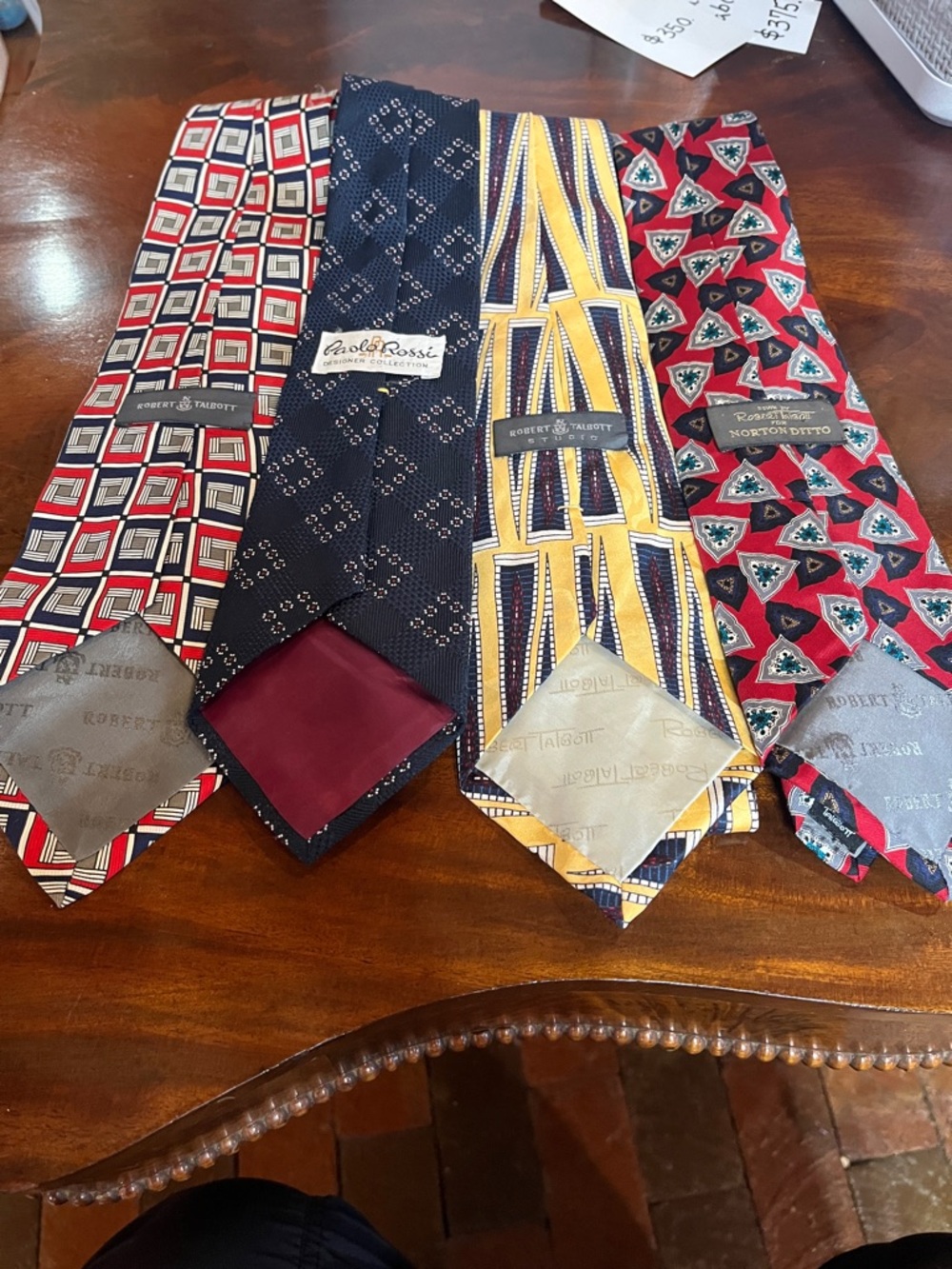 MEN TIES 4 TOTAL/ Vintage /3 Talbot/1 Paolo Rossi / Colorful 1197